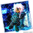 full body render with abstract bg for .asteria_star.