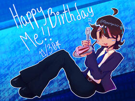 birthday artwork for me, using a personal interpretation of arlyn from delusional office.